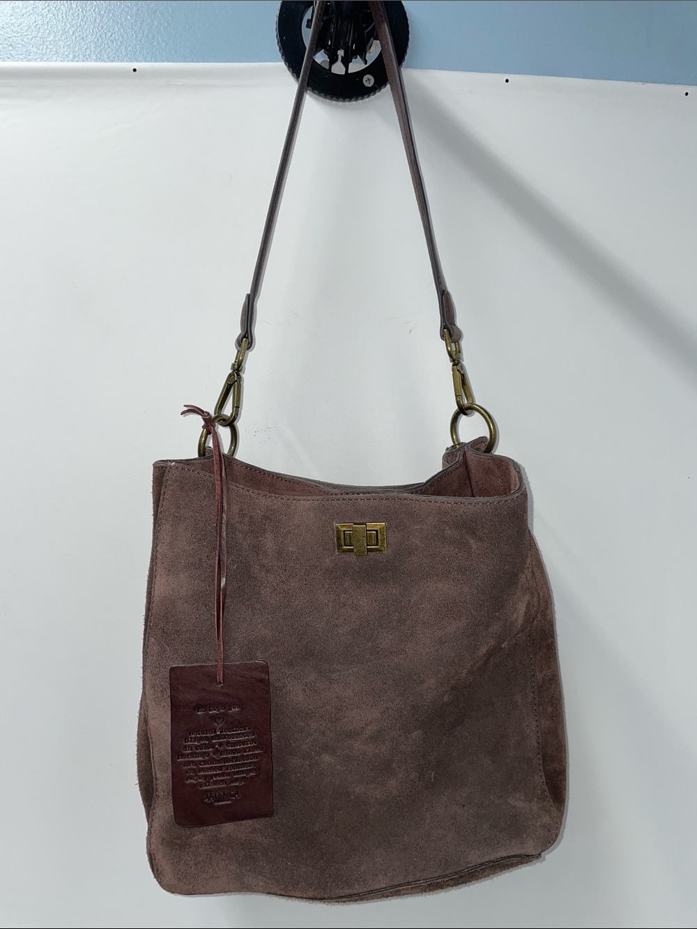 VILENCA HOLLAND GENUINE SUEDE LEATHER BUCKET BAG FTL-08-188
